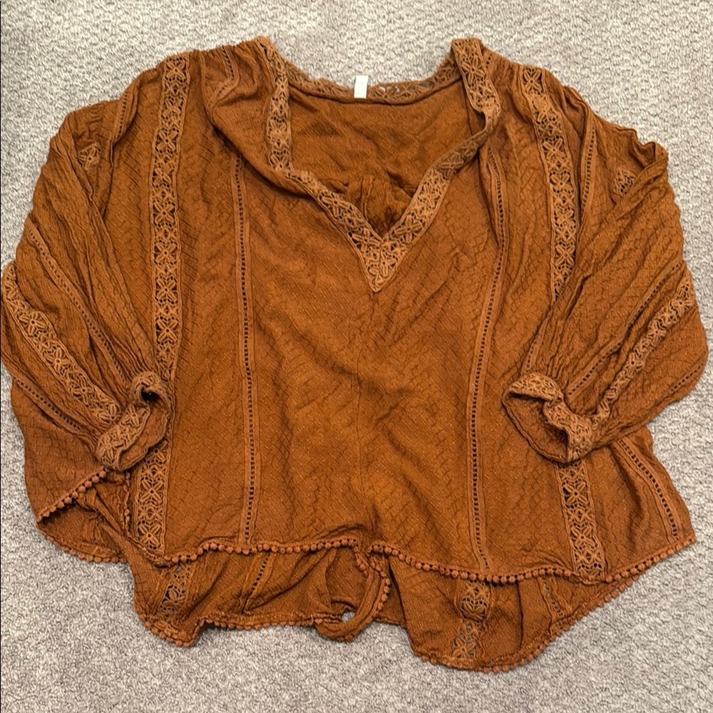 Free People - Mean it Romper In Burnt Copper